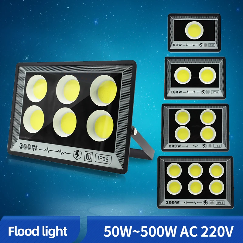 

OK-B Flood Light 50W-500W 300W 200W 100W 220V Outdoor Wall Floodlight Spotlight Waterproof LED Street Lamp Landscape Lighting