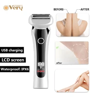 led ladys shaver set multi functional blade head usb recharging hair removal for summer leg arm
