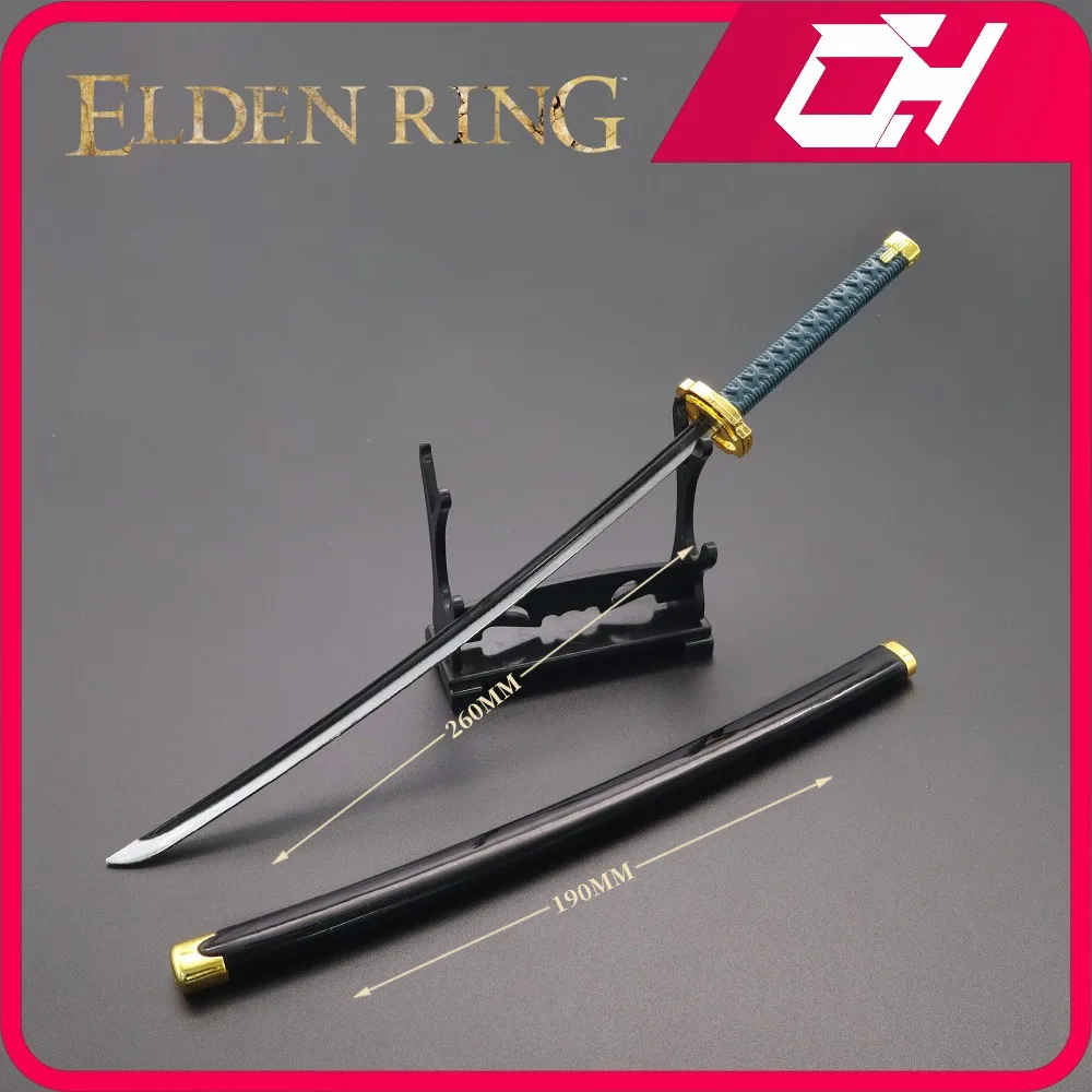 

Elden Ring Figures Nagakiba Katana Game Keychain Swords Butterfly Knife Katana Bandit Weapon Model Boy Gifts Toys for Children