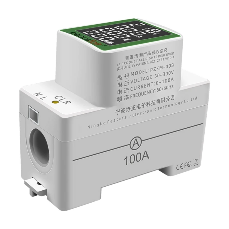 

AC50V-300V 100A Voltage-Current KWH Electricity Monitor-LCD Display Volt-AMP Voltmeter-Ammeter Wattmeter Din Rail DropShipping