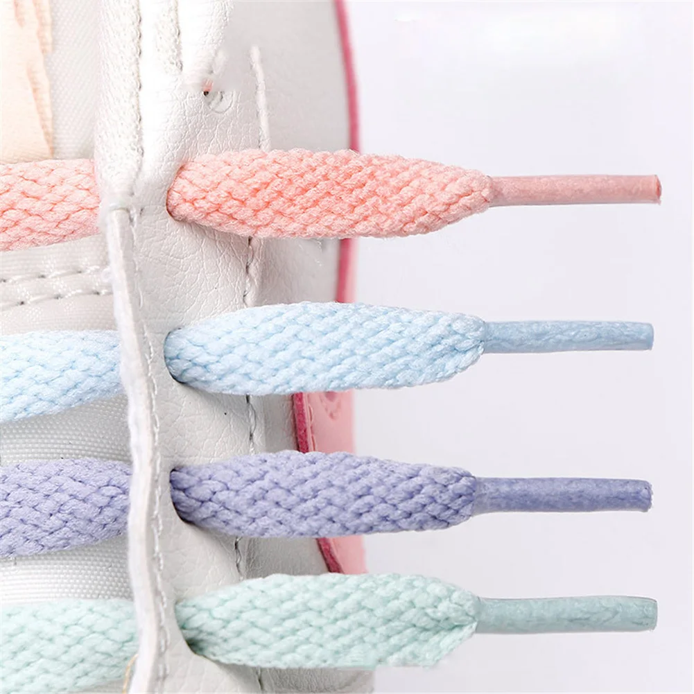 

1pair 120/130/140/160CM Solid Color Shoelaces Classic Jelly Color Flat Sneaker Laces Polyester Couple Shoelaces String