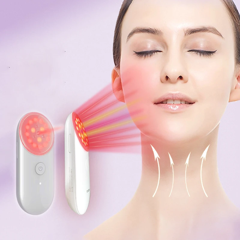 Neck Beauty Device 4 Laser Photon Therapy Skin Tighten Anti Wrinkle Remove Skin Care Tools Laser Device Diminish Pigmentation