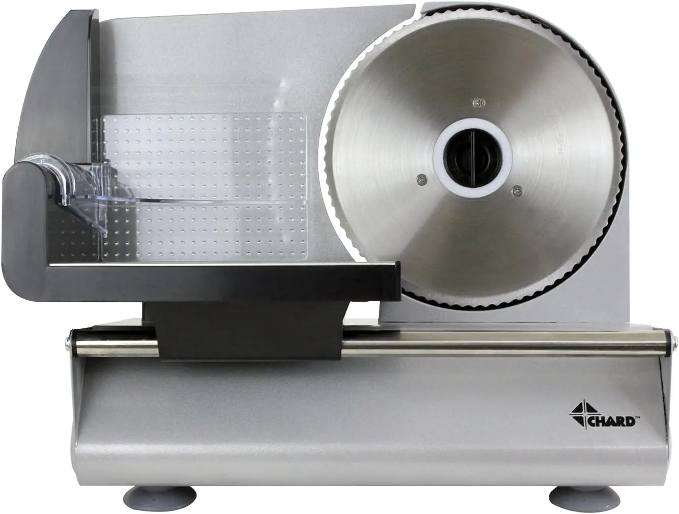 

Food Slicer, Gray, Aluminum with 7.5 inch Stainless Steel Blade, 150 watts