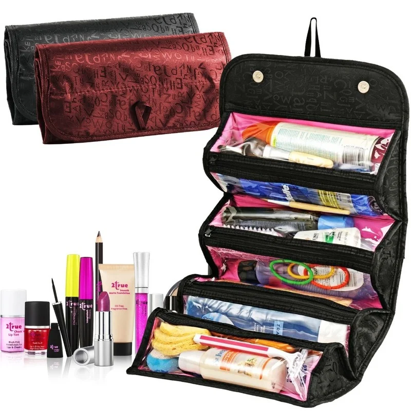 

Cosmetics Organiser Makeup Bag Hanging Toiletries Pockets Compartment Travel Kit Jewelry Bags Bag Organizer