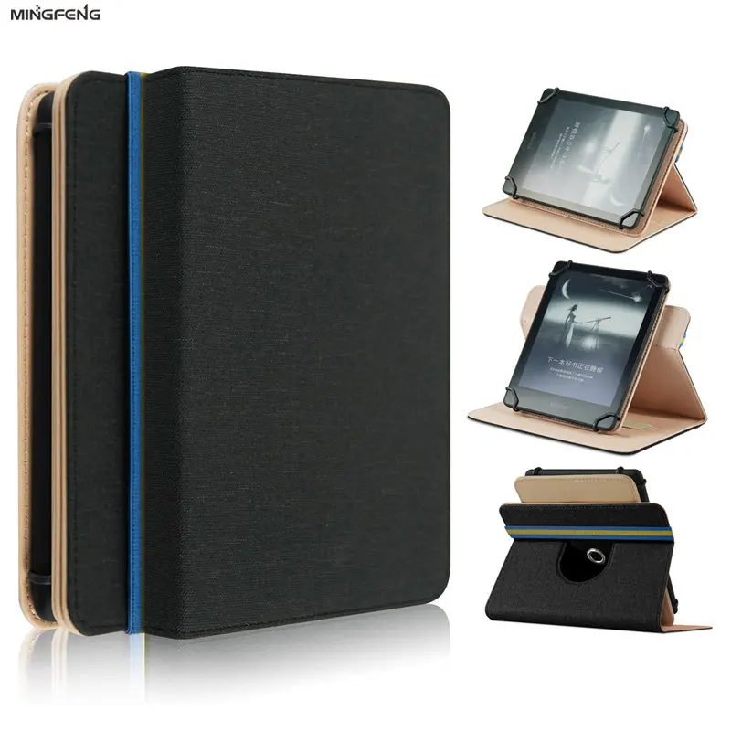 

360 Degree Rotating Cover Case for 6" eBook Digma K1 K2 M1 M2 X1 Protective Funda with Hand Strap