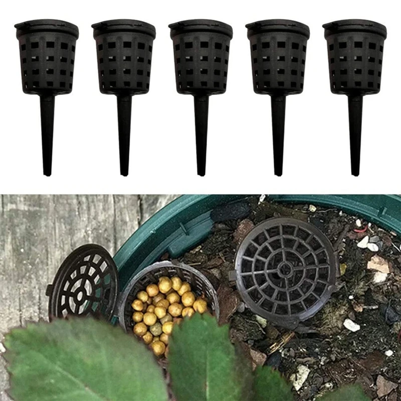 

50pcs Fertilizer box Bonsai Tool Fertilizer Cover Basket Box Dome Case Plastic Plant Bug Portable Nursery Pots