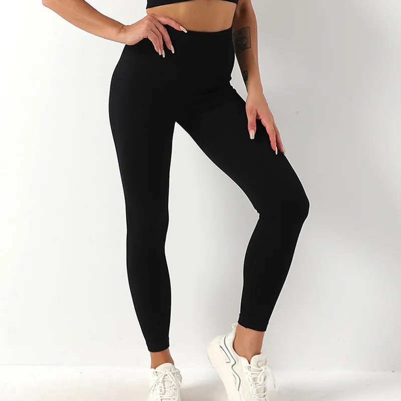 2022 New Yoga Pants High Waisted Gym Leggings Sport Women Fitness Seamless Female Legging Tummy Control Running Training Tights