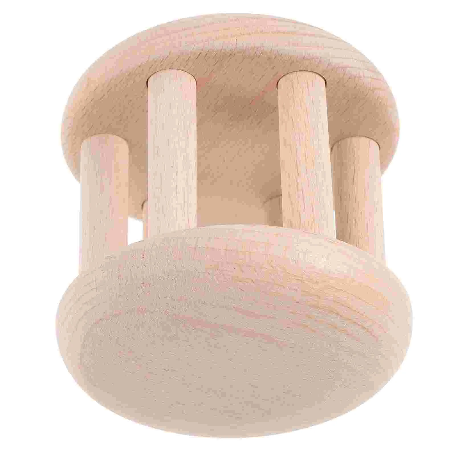 

Wooden Rolling Bell Montessori Toys Cylinder Rolling Drum Hand Percussion Bell Musical Instrument