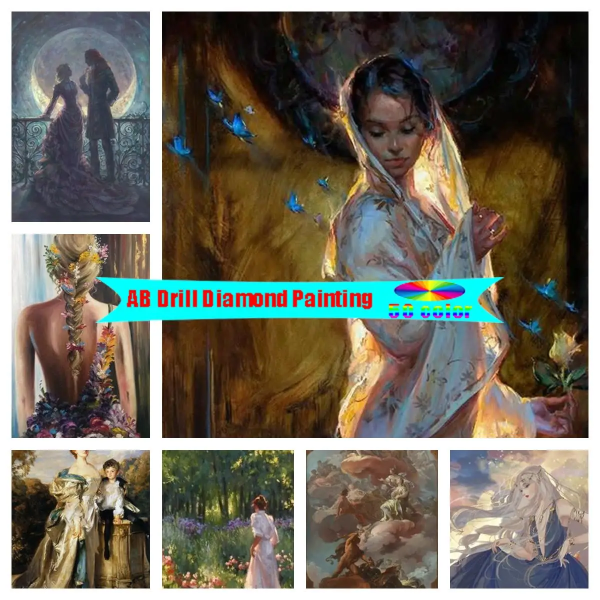 

Diy Diamond Painting Magician Classic Girl All Square/Round Ab Diamond Mosaic Set Embroidery Decoration Home Decoration