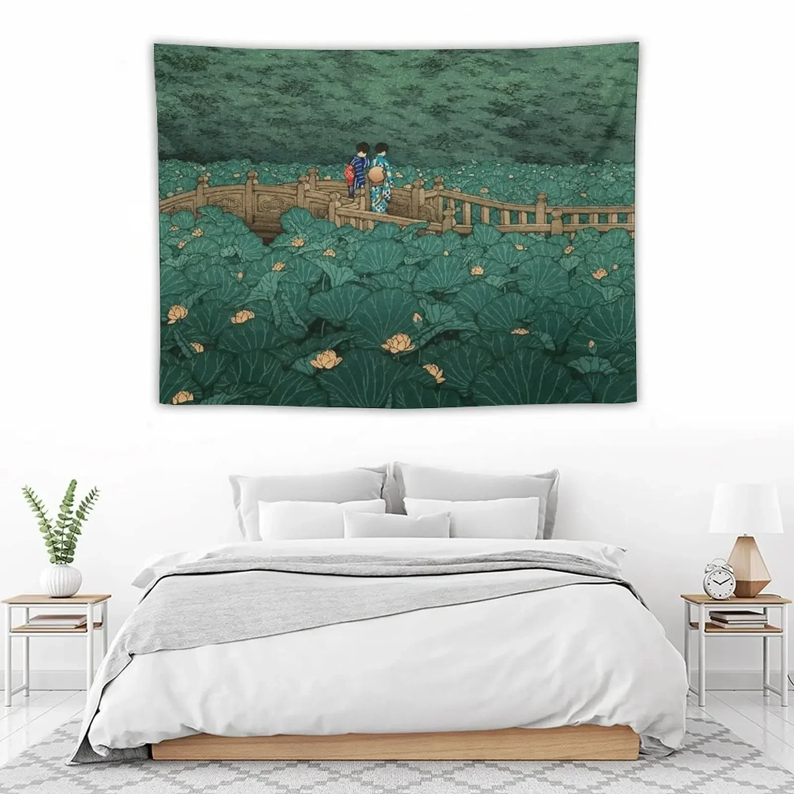 Гобелен Сиба-бенten ike - Hasui Kawase украшение для спальни гостиной комнаты