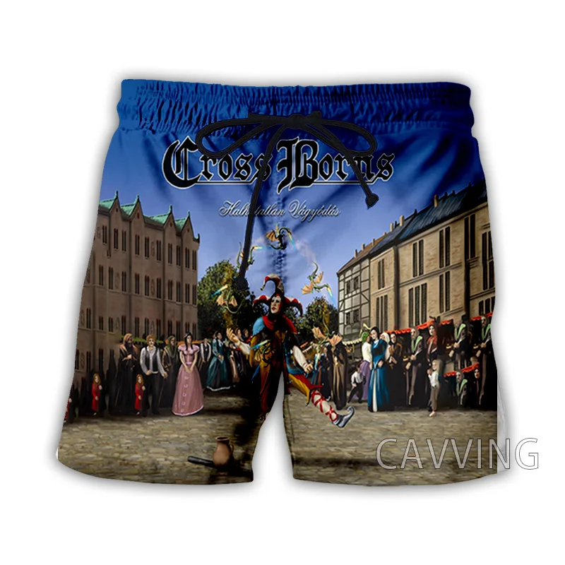 

CAVVING 3D Printed Cross Borns Rock Summer Beach Shorts Streetwear Quick Dry Casual Shorts Sweat Shorts for Women/men