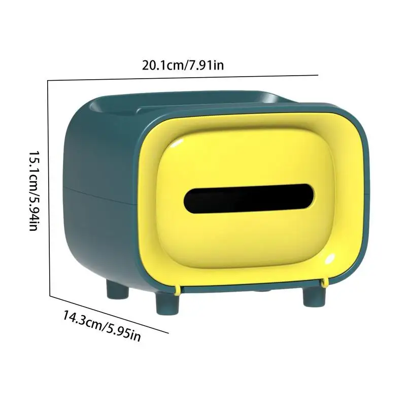 Tissue Box Cover Retro Tv TV Shaped Tissue Box Cover Unique Multifunction Tissue Box Holder For Kitchen Bedroom Office Parlor images - 6