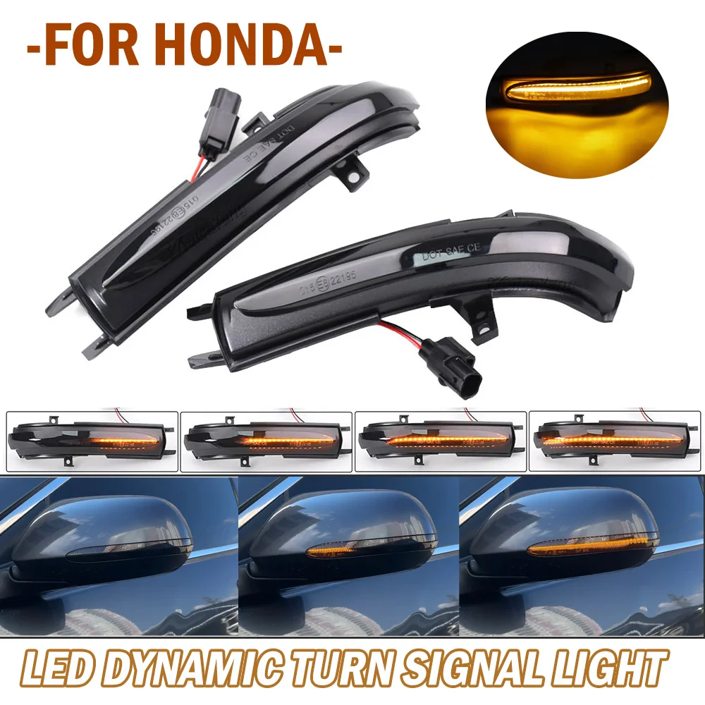 

Для хэтчбека Honda Civic 2003-2005 Accord MK7 светодиодный динамическое боковое зеркало светильник указатель поворота лампа указателя поворота 34300-SEA-013