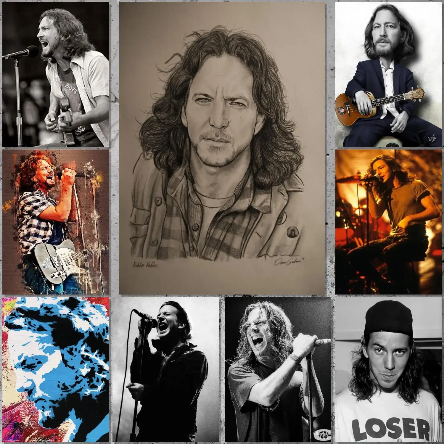 Эдди ведер плакат на холсте художественный и настенный Рисунок современный