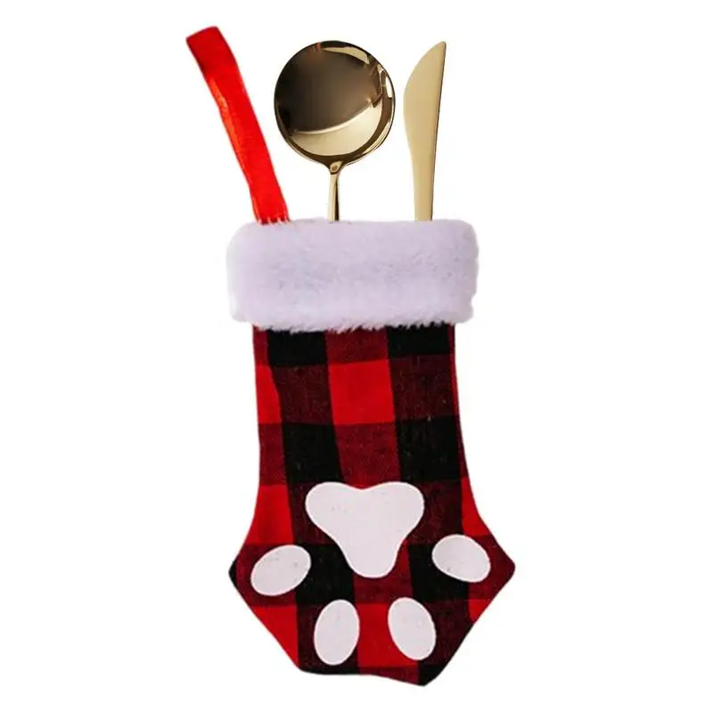 

Рождественская искусственная Рождественская льняная ткань, карманы для хранения столовой посуды, карманы для столовой посуды