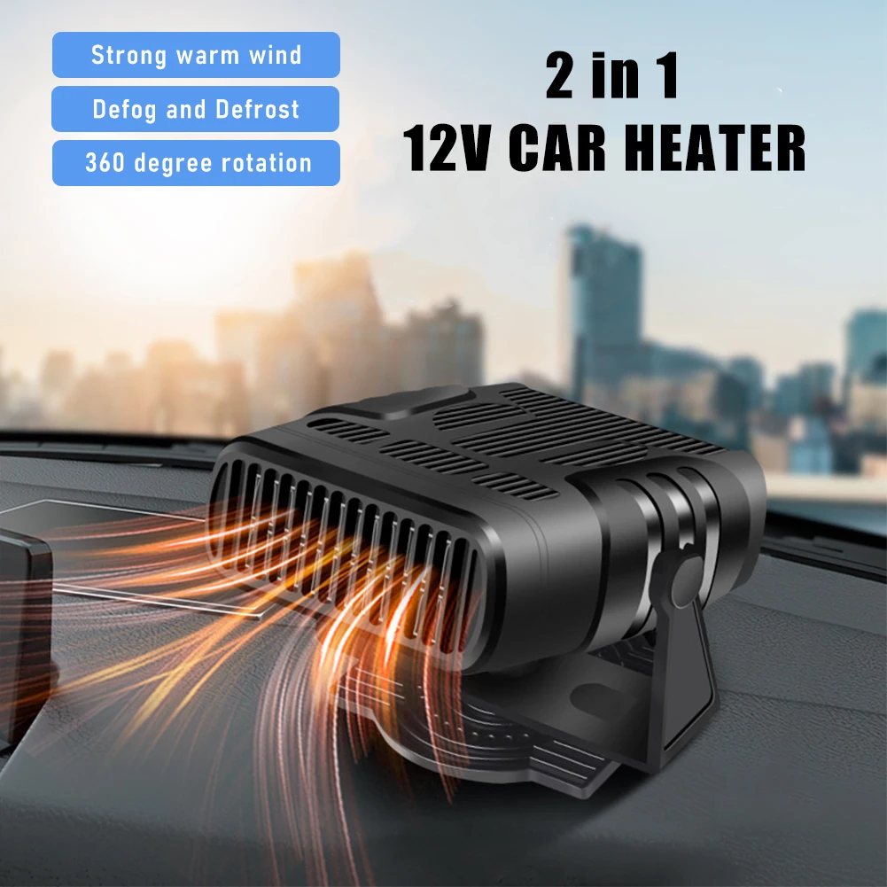 Car Heater 12V/24V 120W 200W Portable Car Heater Fan 2 IN 1 Cooling Heating Auto Windshield Defroster Car Anti-Fog Heater
