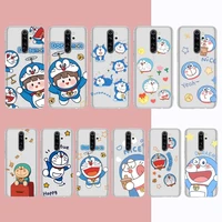 bandai cute anime doraemon phone case for samsung a51 a52 a71 a12 for redmi 7 9 9a for huawei honor8x 10i clear case
