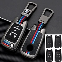 new alloy car fold key cover case bag shell for buick excelle for chevrolet cruze for opel vauxhall insignia mokka accessories