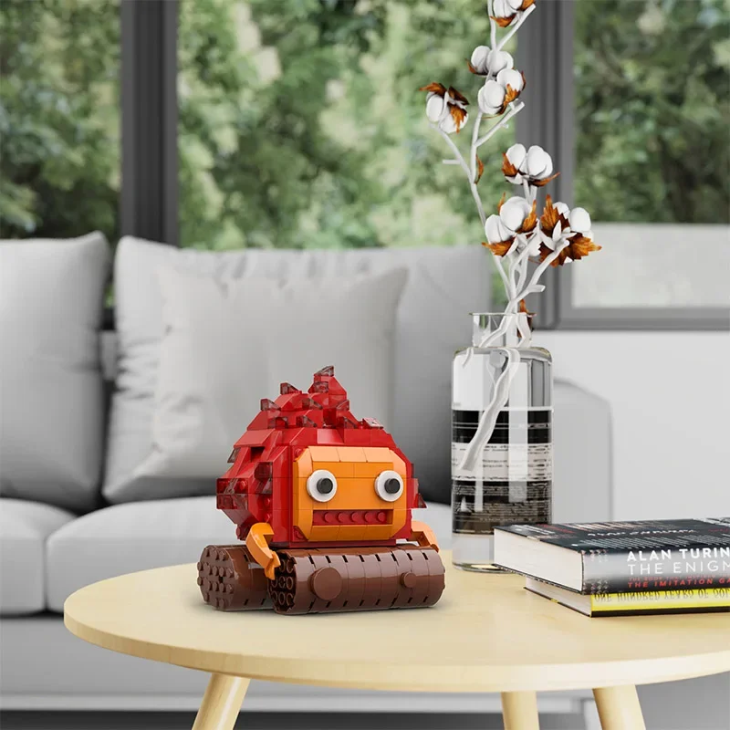 Фото Идеи Bricklink, Япония, аниме, движущиеся замки, огонь, демон, Calcifer, креативный эксперт, архитектура, строительные блоки, игрушки, подарок для детей №4