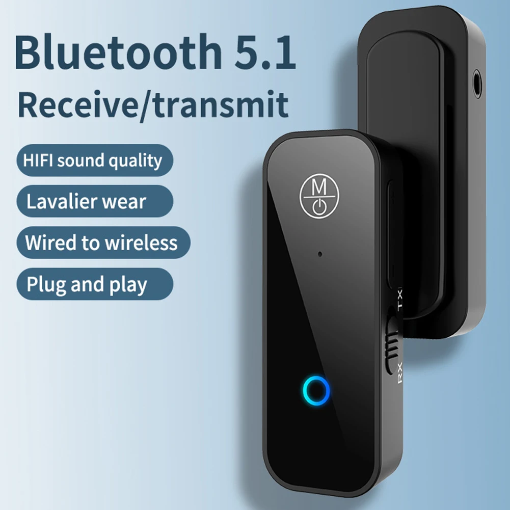 

2in1 Bluetooth-compatible 5.1 Dongle Adapter Transmitter Receiver Jack Wireless Adapter 3.5mm Audio AUX Adapter For Car Headset