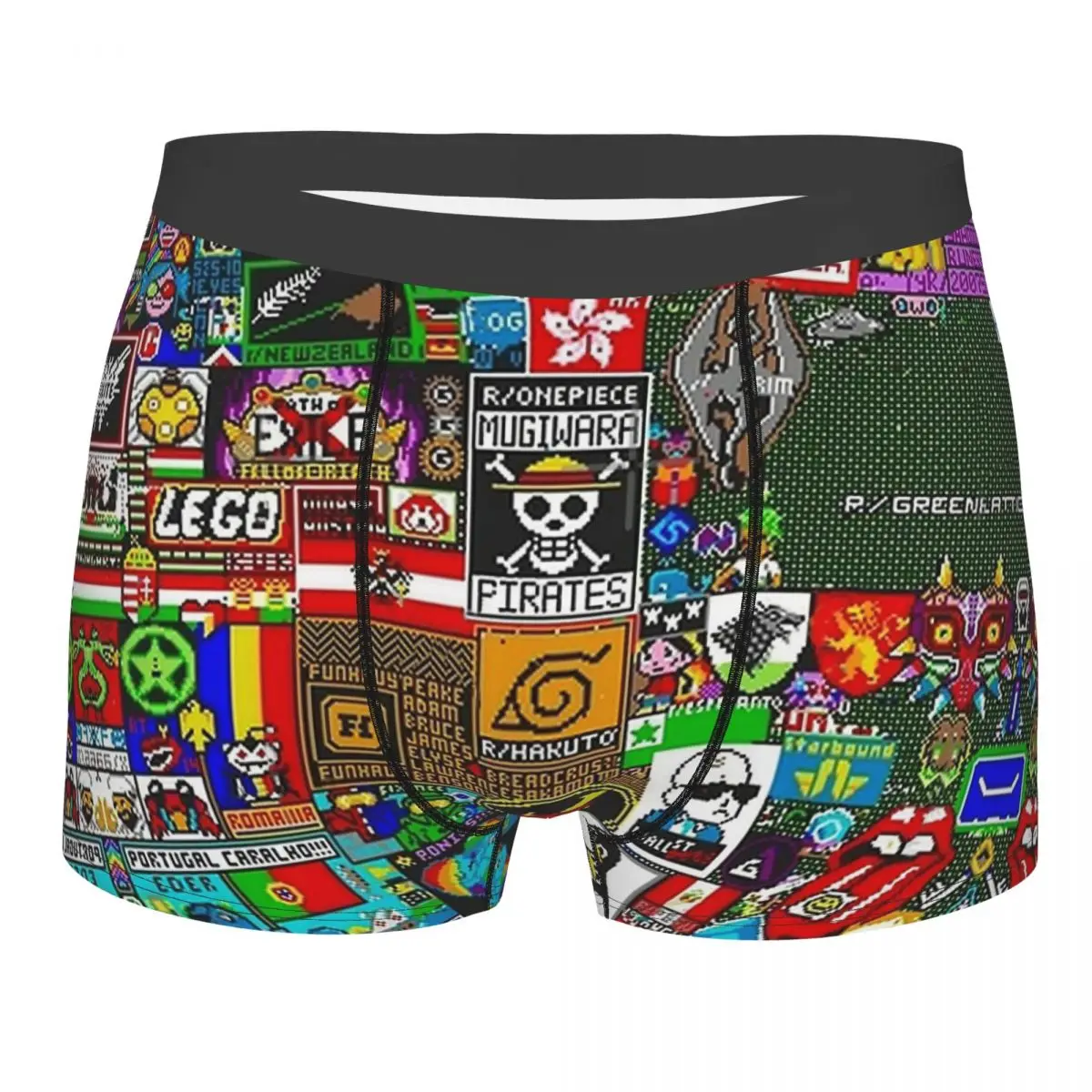 

Reddit R Place Pixel Art Final Image Underpants Breathbale Panties Male Underwear Comfortable Shorts Boxer Briefs