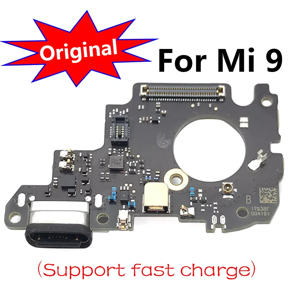 Original For Xiaomi Mi 9 Mi9 Dock Connector USB Charger Charging Port Flex Cable Board With Microphone Replacement