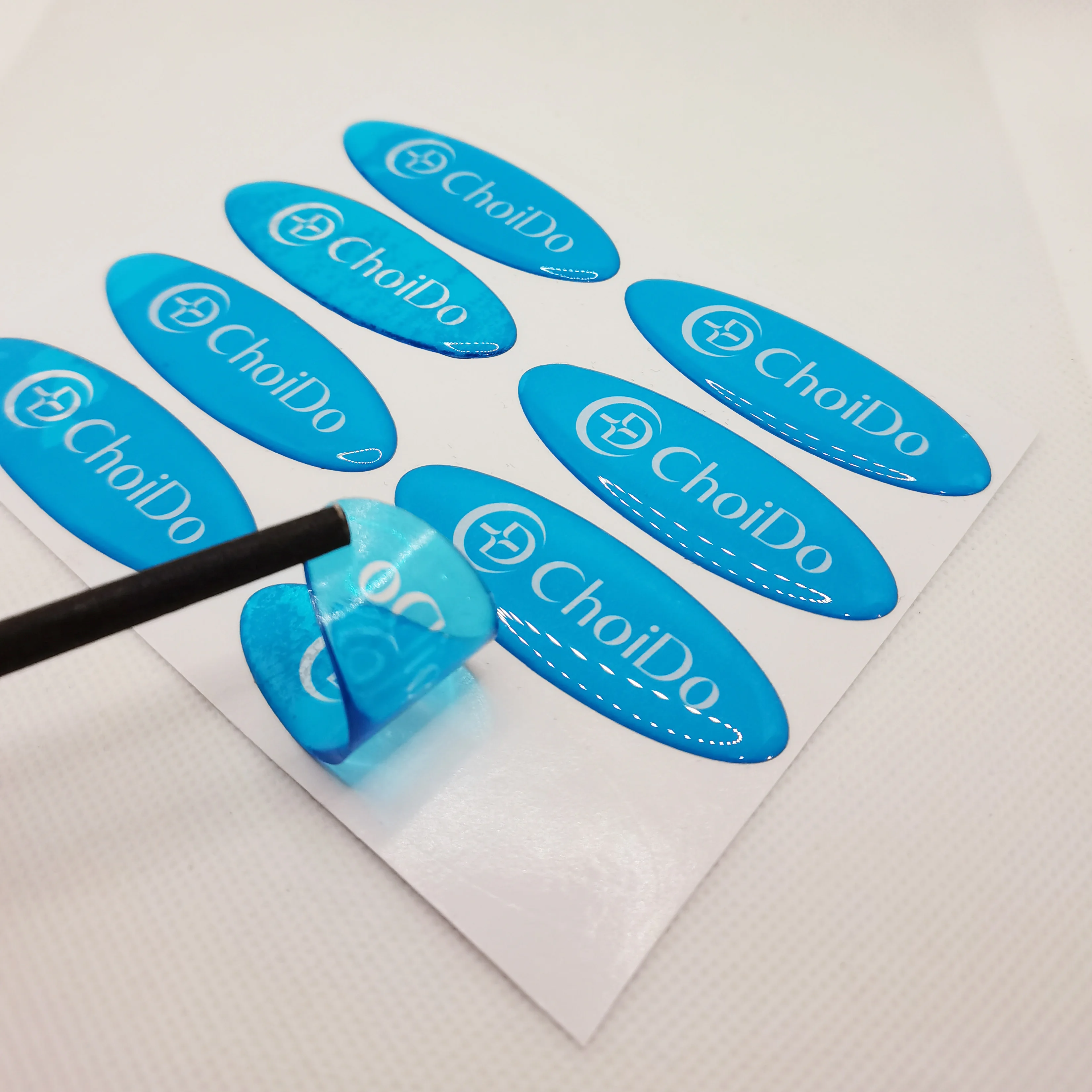 Купольная эпоксидная смола на заказ наклейка 3D гель логотип кристальная