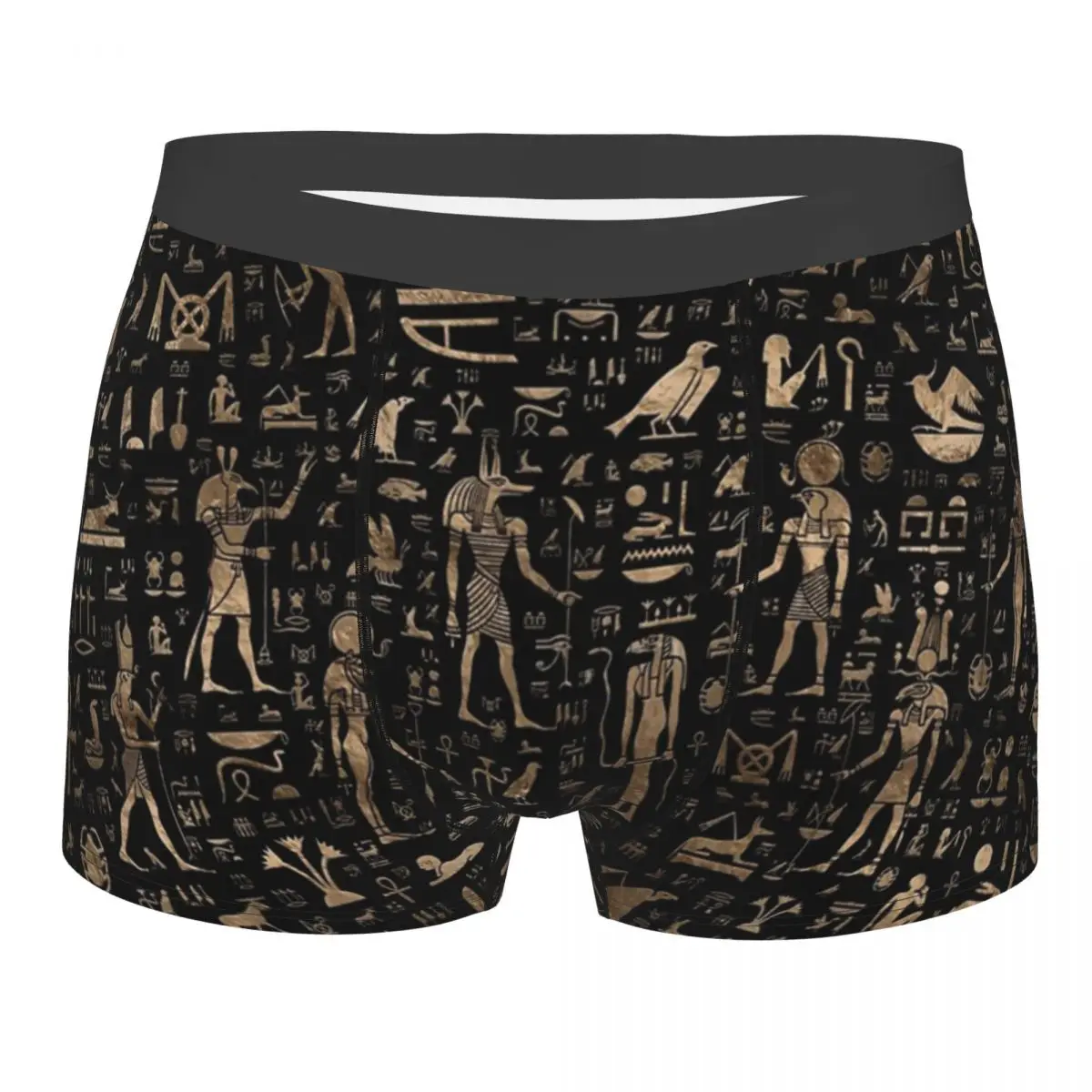 

Ancient Egyptian Gods And Hieroglyphs Men Underwear Egypt Boxer Shorts Panties Novelty Soft Underpants for Male Plus Size