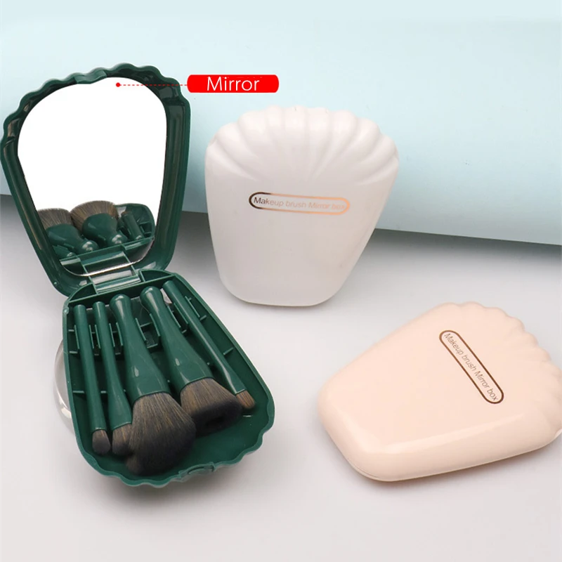 ZZDOG 5Pcs Protable Travel Makeup Brushes Set With Shell Box High Quality Powder Foundation Eye Shadow Concealer Cosmetics Tools - купить по