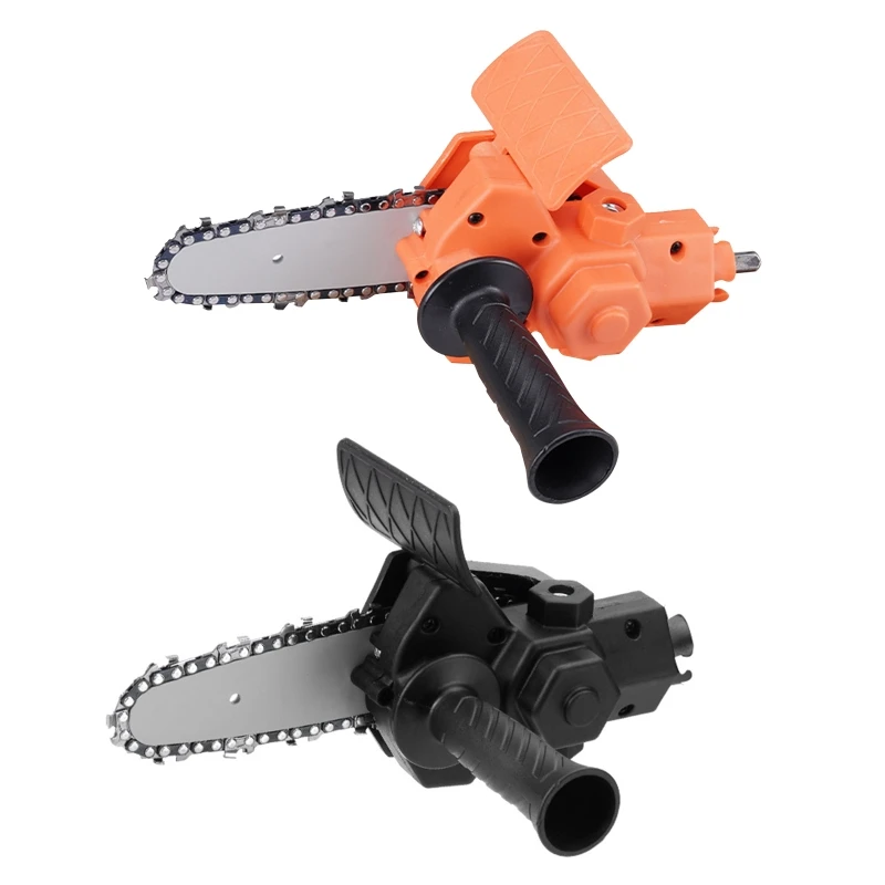

Electric Hand Drill to Chainsaw Adapter Handheld 4'' Mini Chainsaw Wood Cutting
