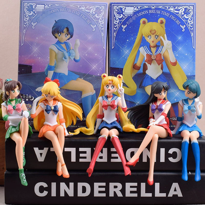 

В коробке 14 см Аниме Tsukino Usagi Moon Girl Venus Jupiter Mercury Mars кавайная фигурка модель игрушки кукла автомобиль орнамент рождественские подарки