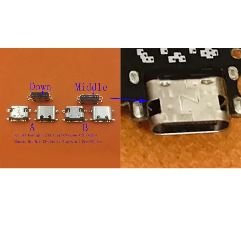 Фото 2-50 шт. зарядные устройства Type-C, разъемы USB для Umidigi F1 Play, Vernee X, X1, V2, Duoqin Duo Qin, F21, 2 Pro, 1S+, 1S Plus №1