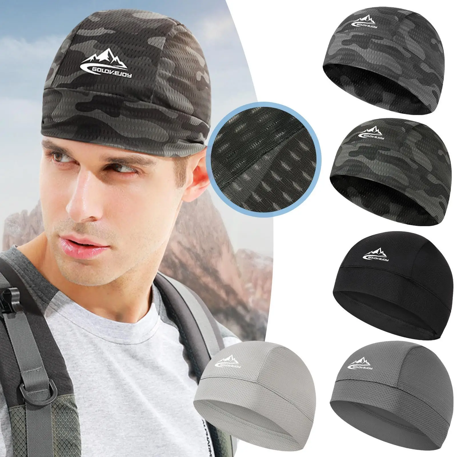 

Cooling Skull Helmet Lining Breathable Sweat Wicking Cycling Sports Running Hat Comfortable Outdoor Hiking Quick Dry
