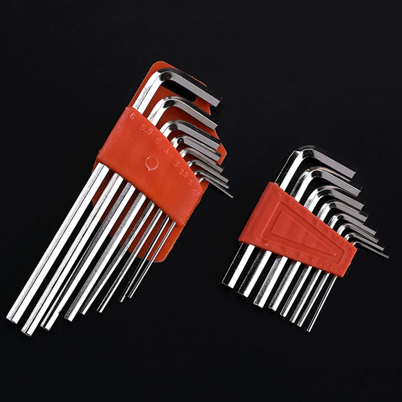 

Allen L Type Wrench Anti-rust Metric Wrench Inch L Wrench Size Allen Key Short Arm Easy To Carry In The Pocket Smooth Tool Set