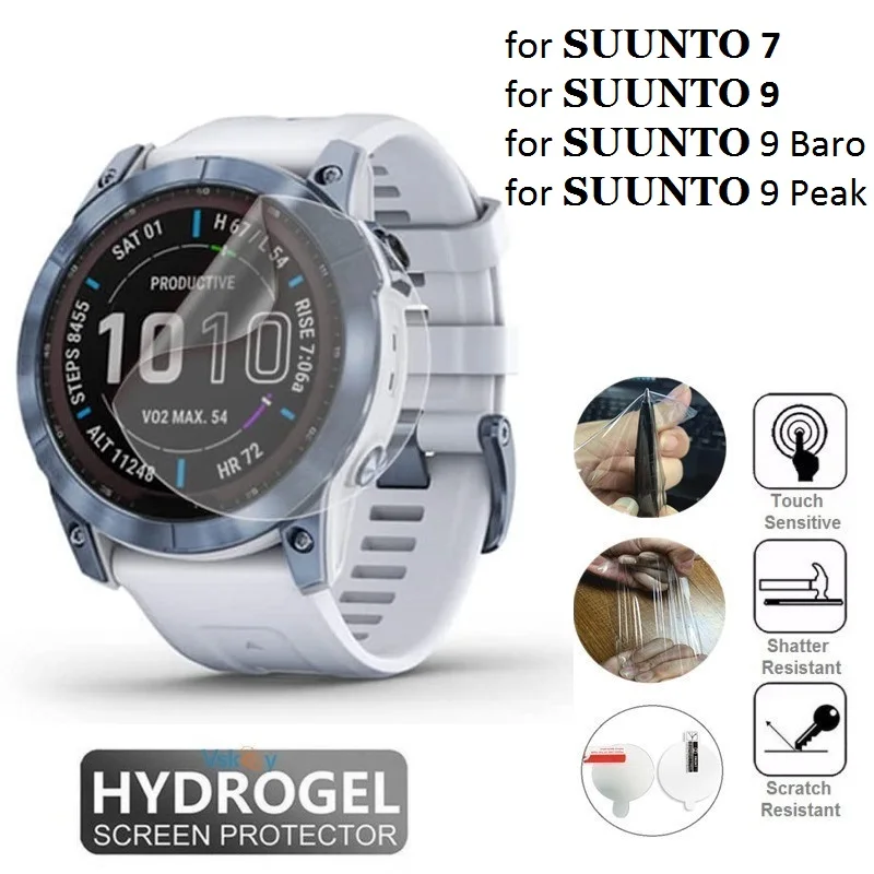 Фото Гидрогелевая защитная пленка из ТПУ для смарт-часов Suunto 7, Прозрачная мягкая защитная пленка HD для Suunto 9 / 9 Peak / 9 Baro, 10 шт. №1