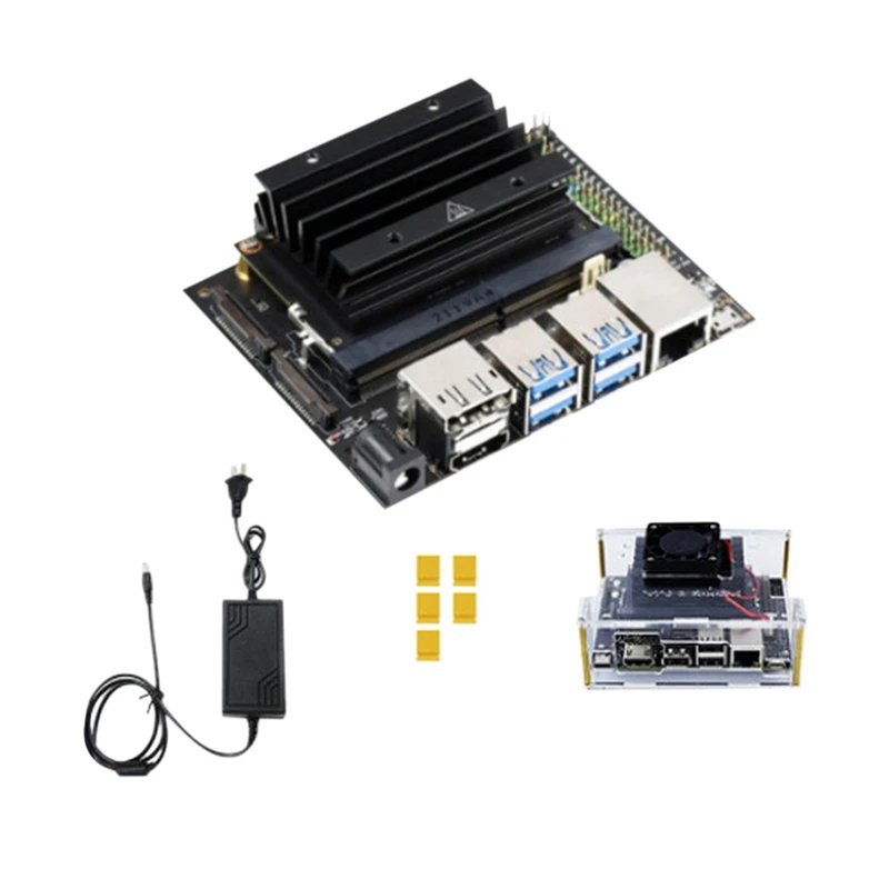 

For Jetson Nano 4GB Developer Kit AI Artificial Intelligence Development Board Programming Learner Acrylic Shell US Plug