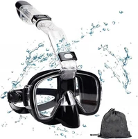 profession scuba diving mask and snorkels goggle glasses foldable anti fog diving mask set with full dry top system for swimming