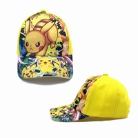 pokemon cartoon pikachu outdoor sports kids hat cute comfortable pokemon baseball caps sunscreen cap childrens party kids gift
