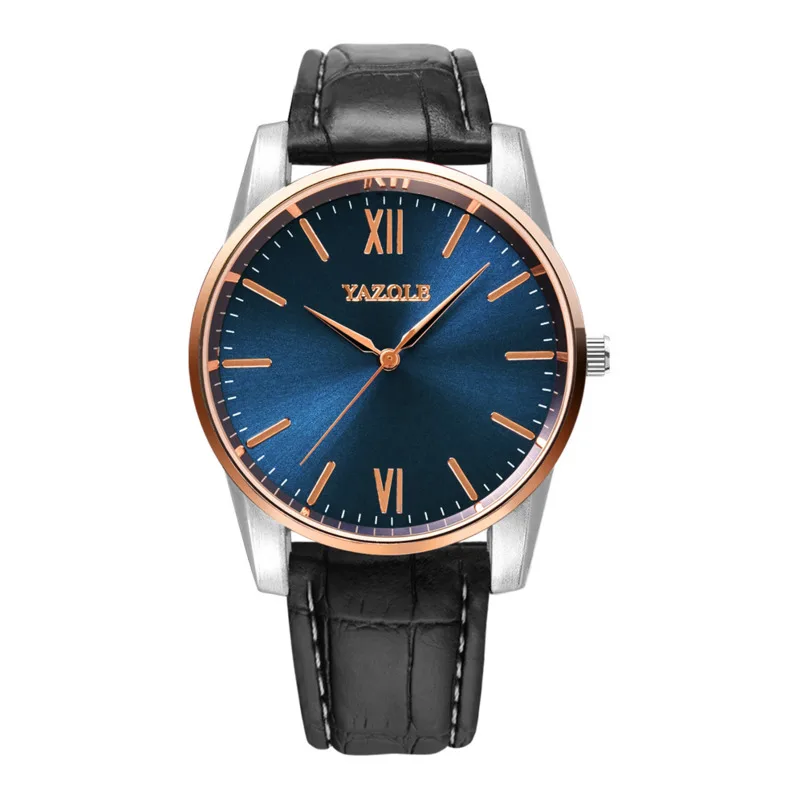 

Мужские кварцевые часы, водонепроницаемые, с кожаным ремешком, модные повседневные кварцевые часы для мужчин