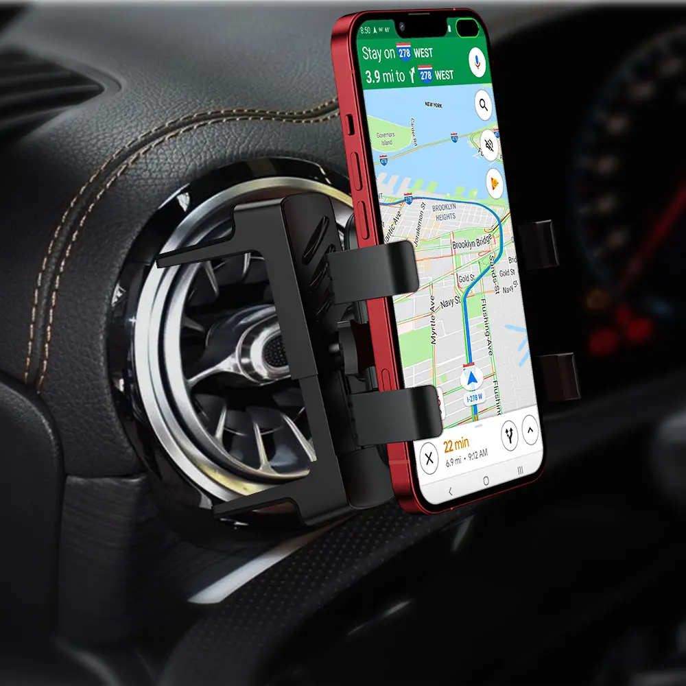 Universal Car Round Air Outlet Phone Holder Air Vent Mount Stand Mobile Phone Bracket for 360° Rotation Phone Holder Vent