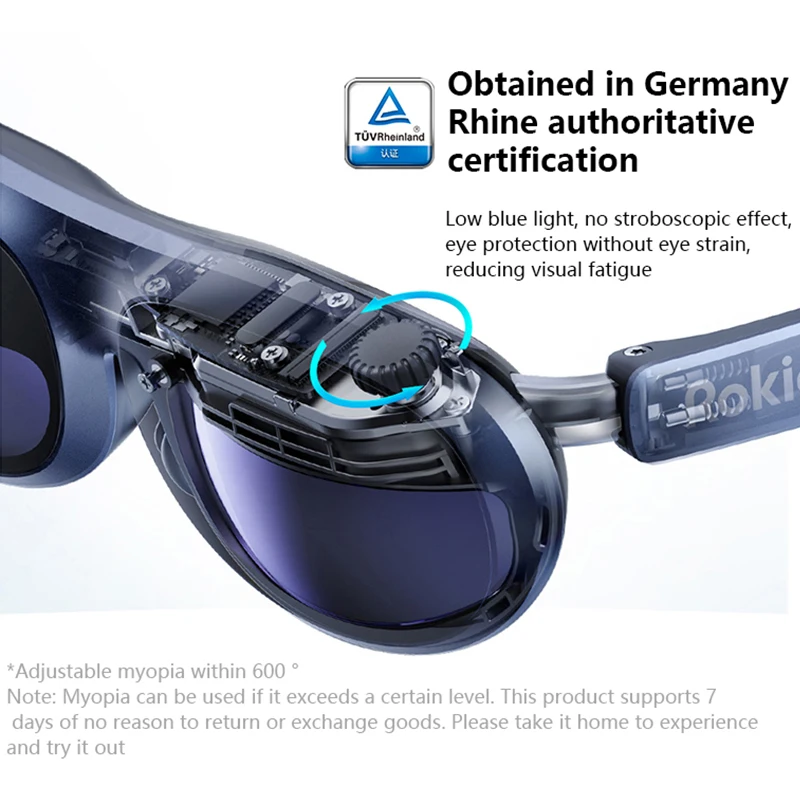 Умные очки Rokid Max 3D AR максимальный экран 21 дюйм универсальный VR-экран с частотой