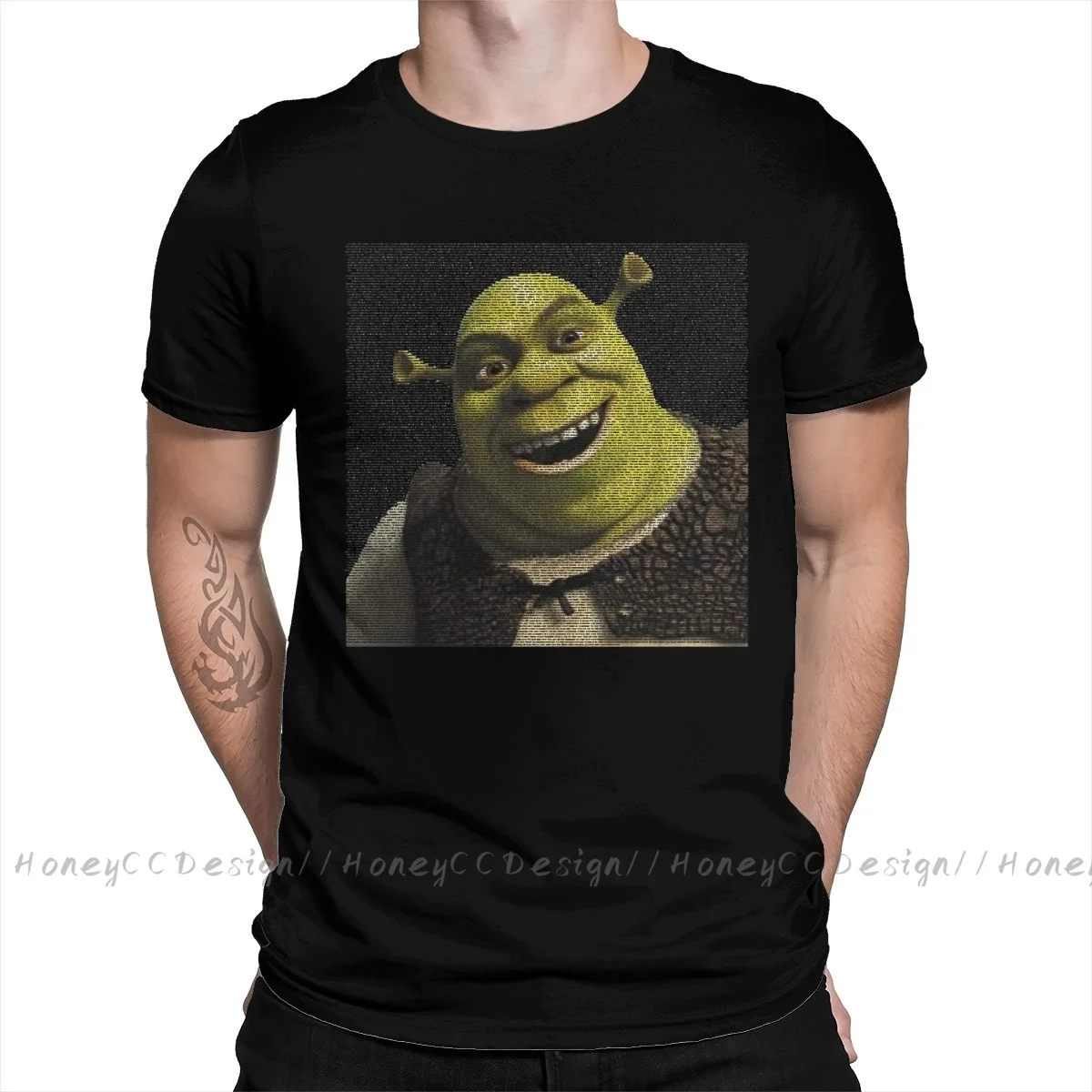 

Shrek New Arrival T-Shirt Movie Script Shirt Crewneck Cotton Men TShirt For Adults Plus Size