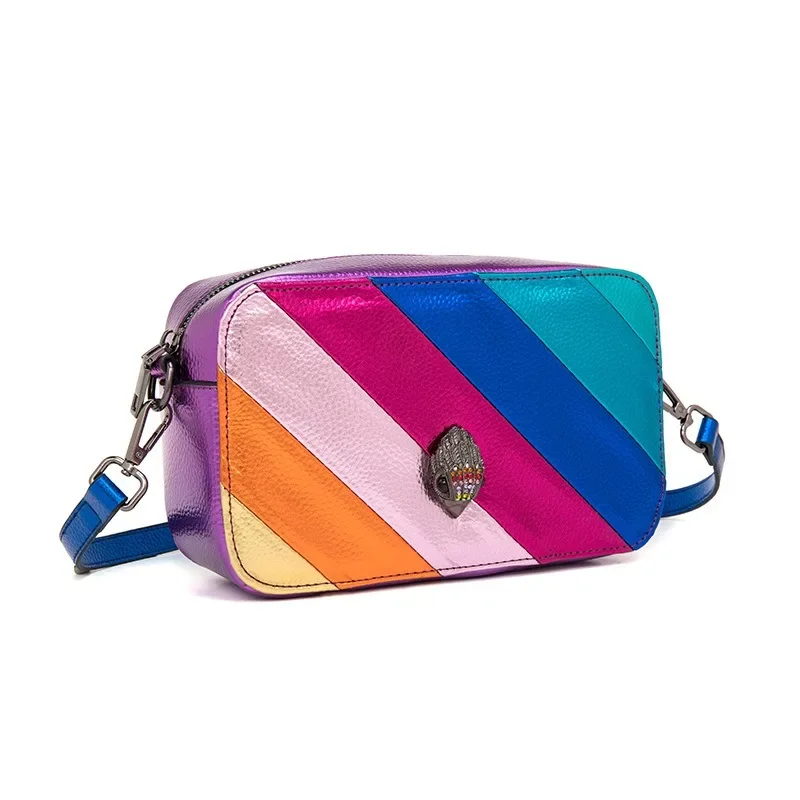 KURTGE GEIGERE LONDON женская сумка в стиле пэчворк с цепочкой на одно плечо через Радужная