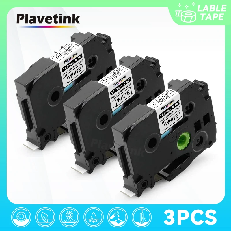 

PLAVETINK 3PK, термоусадочные трубки, ленты, совместимые со стандартными фотографиями, Φ 631 для Brother P Touch