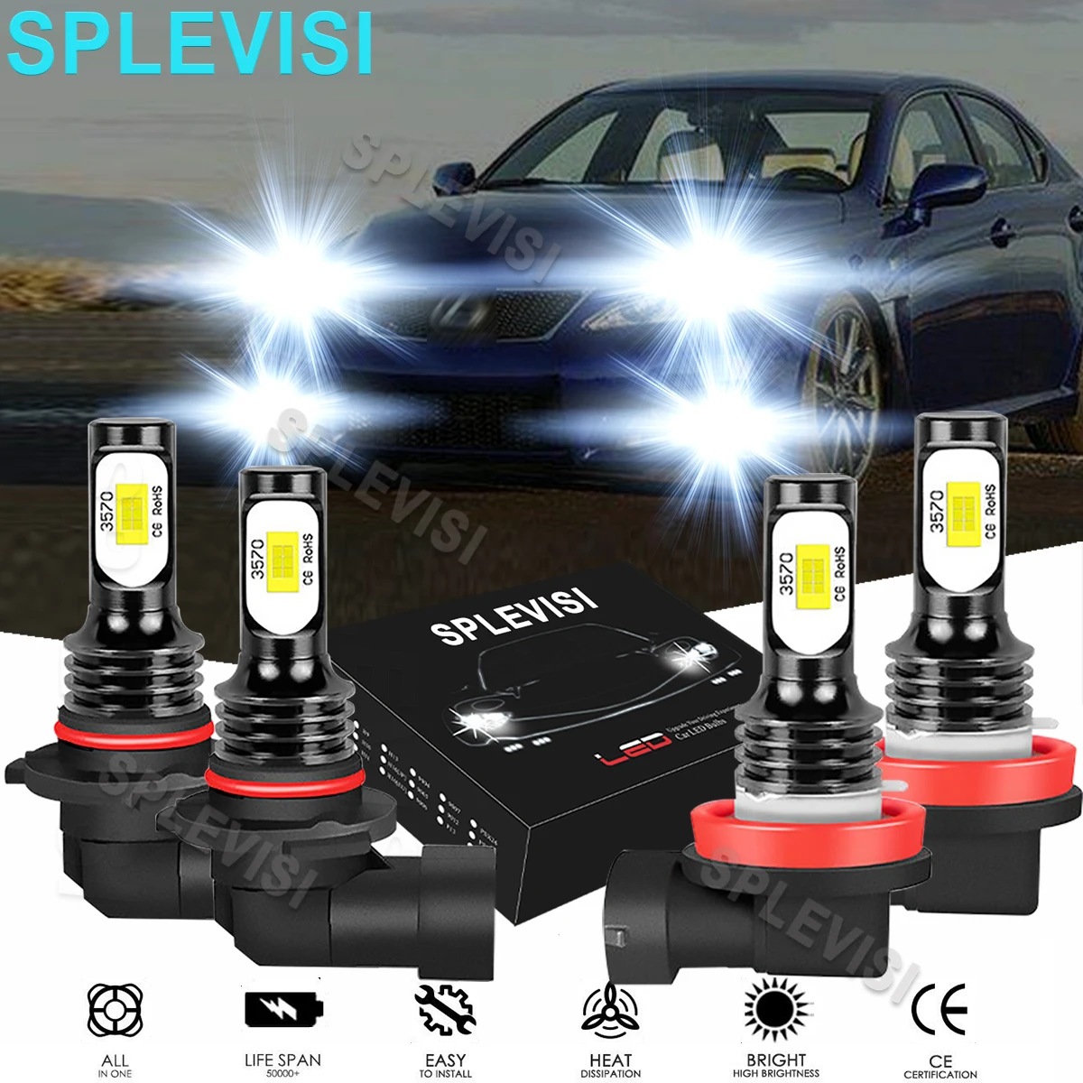 6000k For Lexus Is250 Is350 2006-2010 Ford Explorer 2011-2015 Toyota Venza 2009-2016