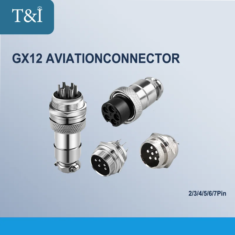 

1Set GX12 2 3 4 5 6 7Pin Nut Type Male+Female Docking Circular Aviation Socket Plug Wire Panel Connector Dropshipping