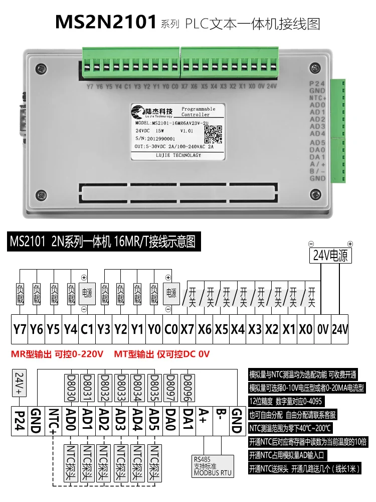 Текст PLC все-в-одном контроллер лампа управления/T внутренняя программируемая