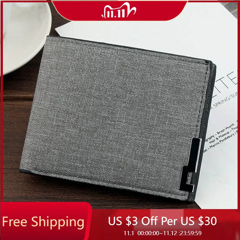 

Men's Short Wallet Korean Version of The Casual Large-capacity Money Clip Card Bag Youth Multi Card Position Clutch Bag