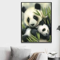 panda diamond painting 5d diy cute panda baby diamond embroidery animal picture of rhinestones cross stitch home decor