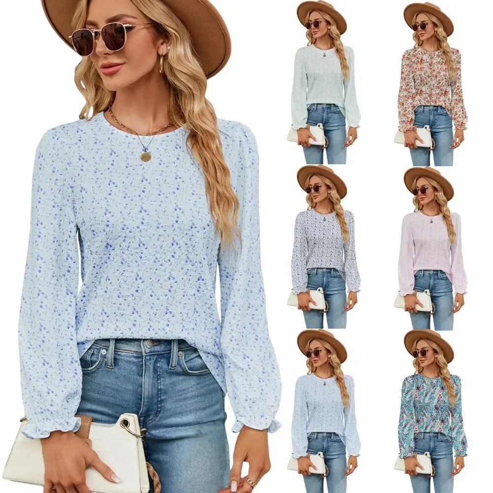 Модная женская осенняя блузка Рубашки для женщин стильные с длинным рукавом